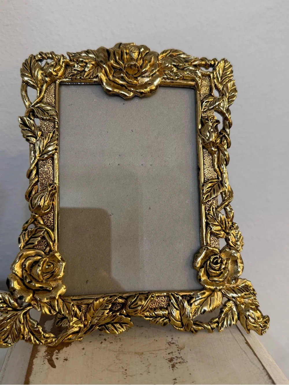 Vintage Metal Ornate Gold Floral Picture Frame